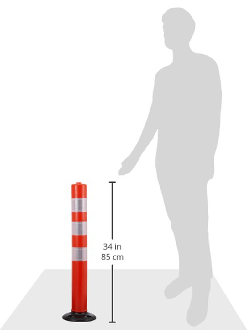 Amazon | エスコ φ90x800mm ガードポール(赤・白) EA983FT-100